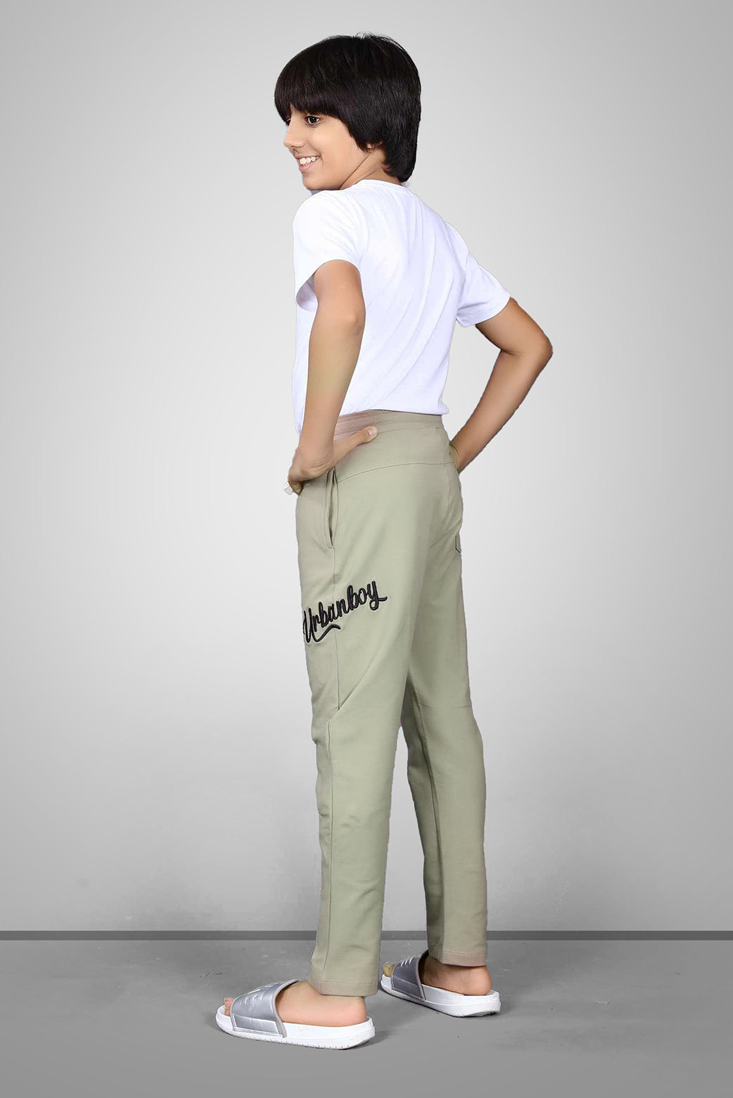 LIGHT OLIVE FOUR WAY LYCRA  TRACKPANT