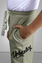 LIGHT OLIVE FOUR WAY LYCRA  TRACKPANT