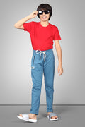 SKY BLUE FOUR WAY LYCRA TRACKPANT