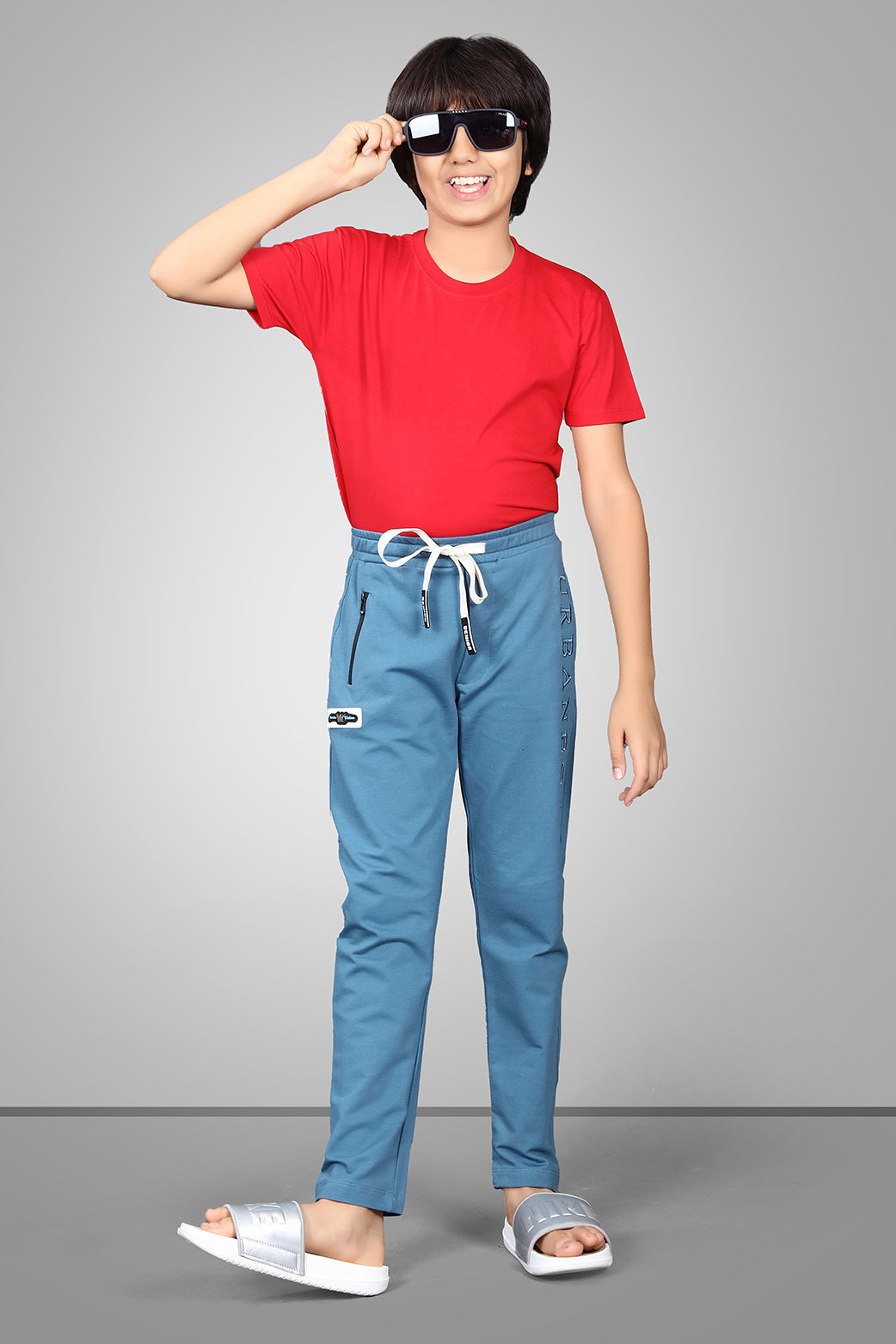 SKY BLUE FOUR WAY LYCRA TRACKPANT