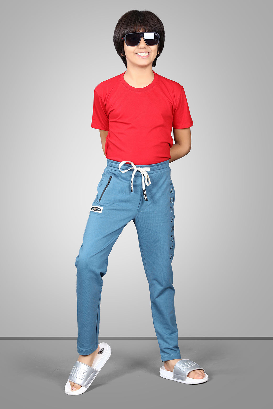 SKY BLUE FOUR WAY LYCRA TRACKPANT