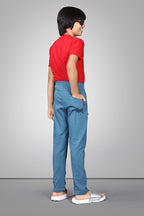 SKY BLUE FOUR WAY LYCRA TRACKPANT