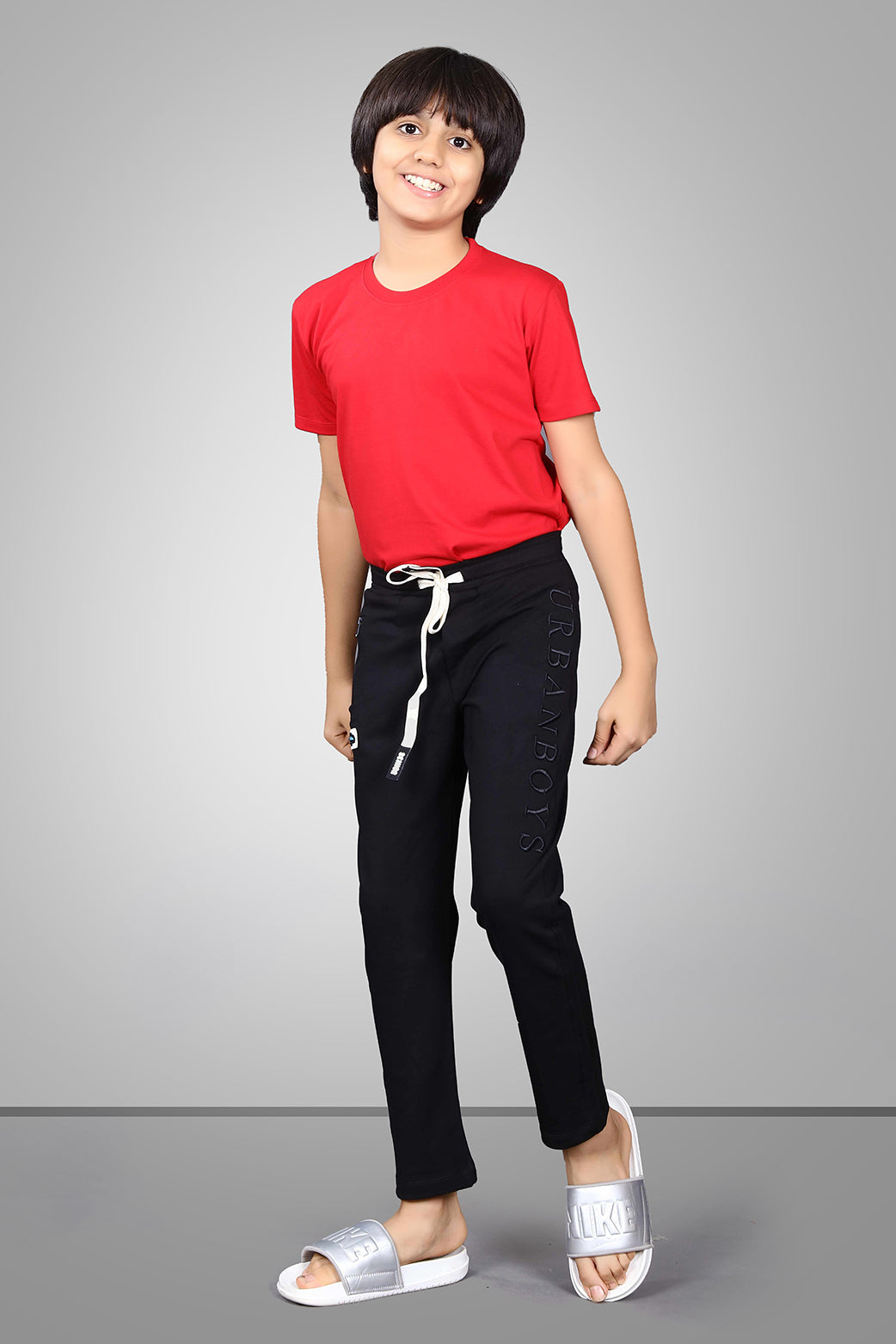 BLACK FOUR WAY LYCRA TRACKPANT