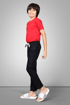 BLACK FOUR WAY LYCRA TRACKPANT