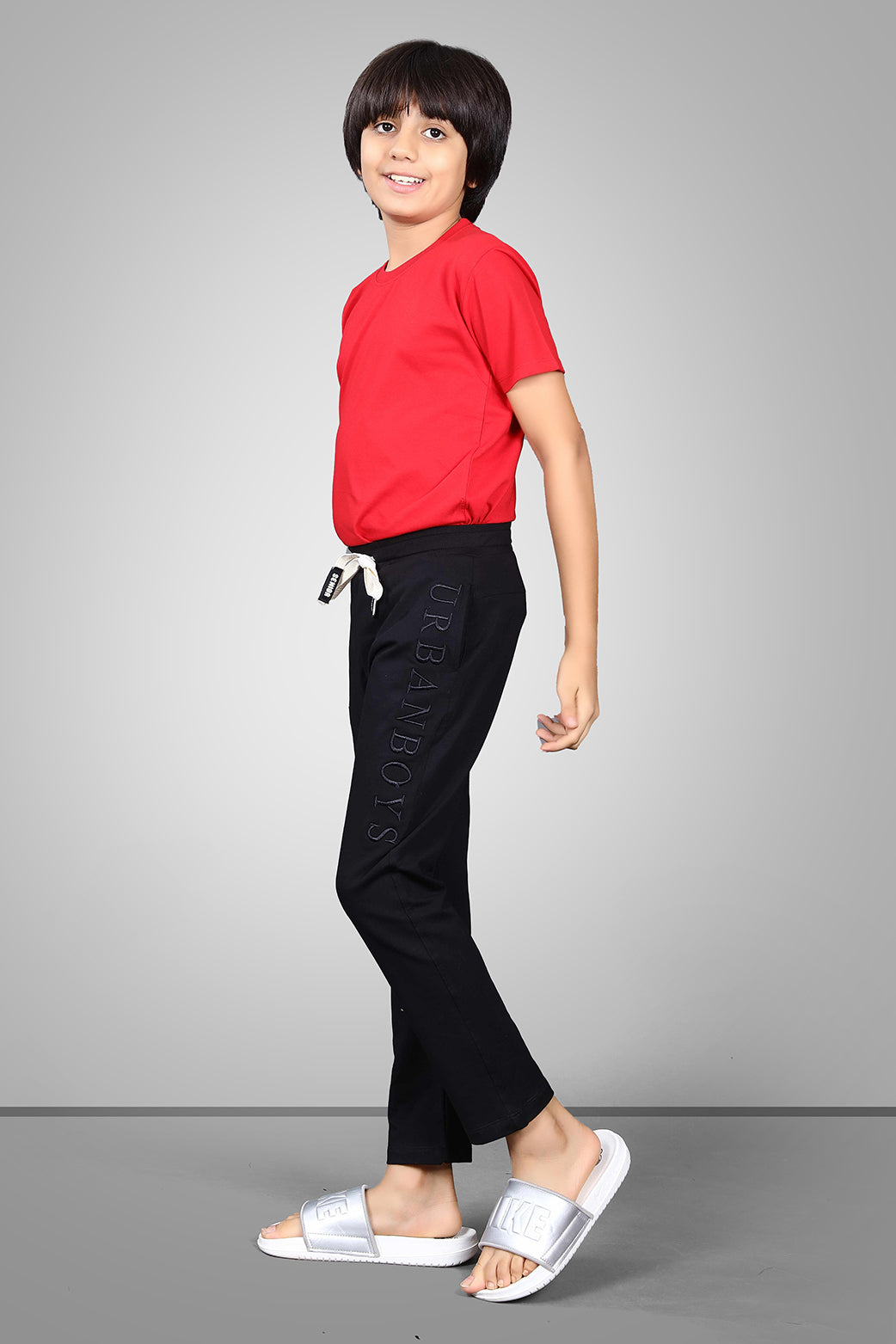 BLACK FOUR WAY LYCRA TRACKPANT