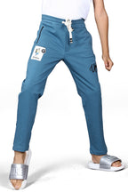 SKY BLUE FOUR WAY LYCRA  TRACKPANT