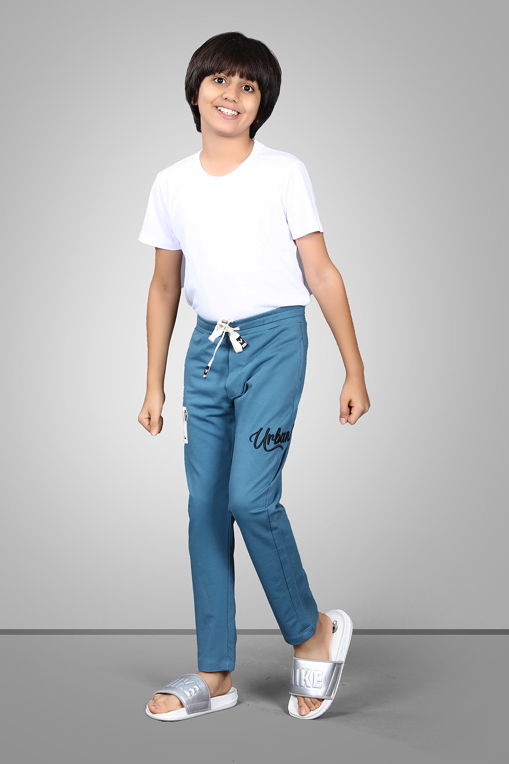 SKY BLUE FOUR WAY LYCRA  TRACKPANT