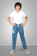 SKY BLUE FOUR WAY LYCRA  TRACKPANT