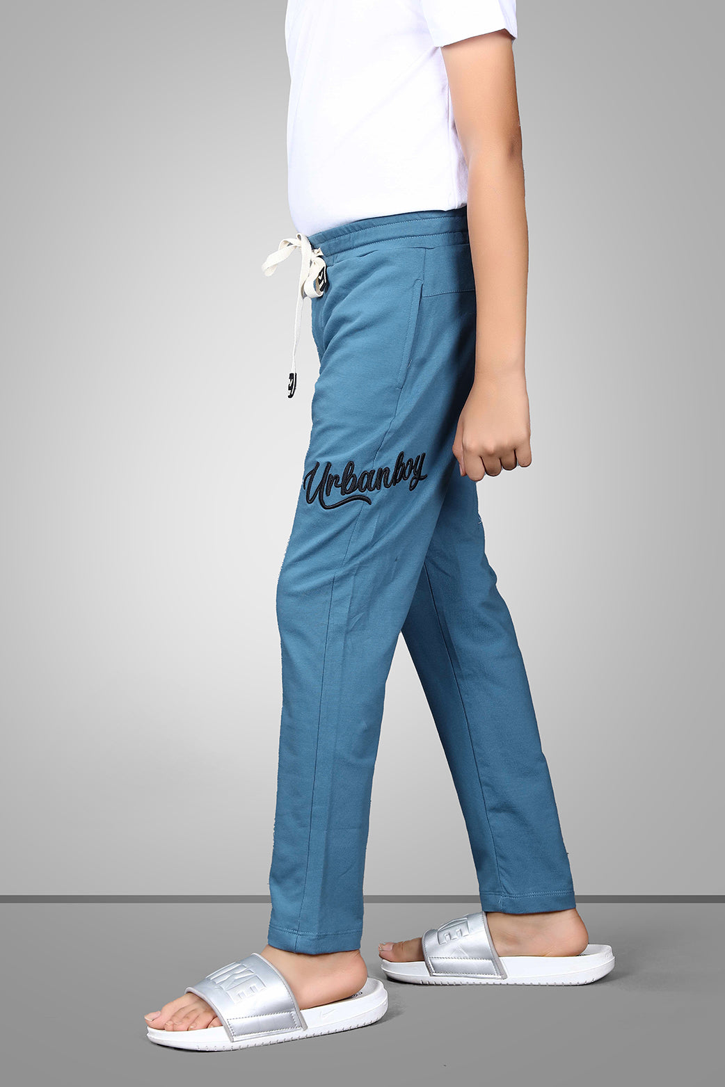 SKY BLUE FOUR WAY LYCRA  TRACKPANT