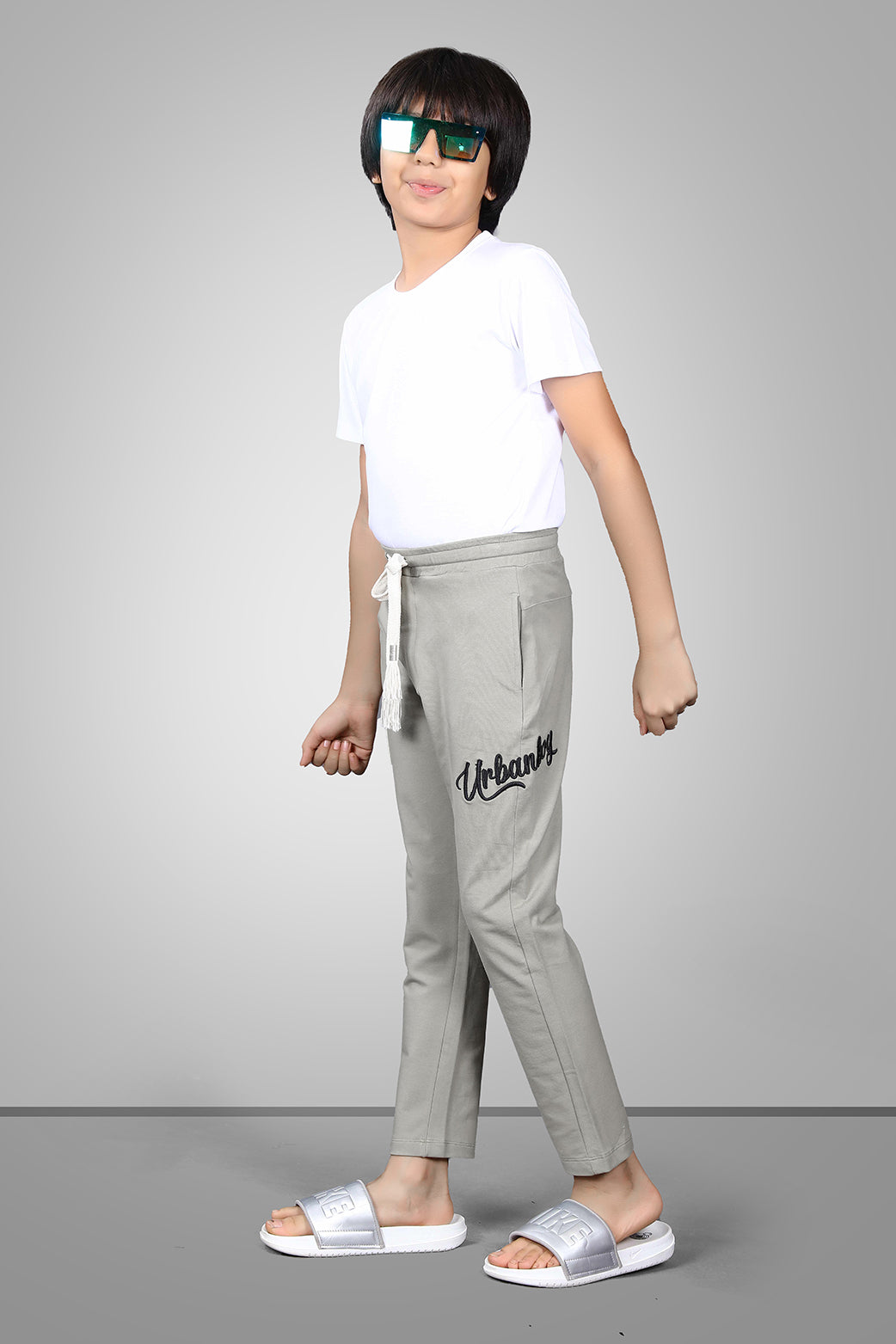 KHAKHI FOUR WAY LYCRA  TRACKPANT