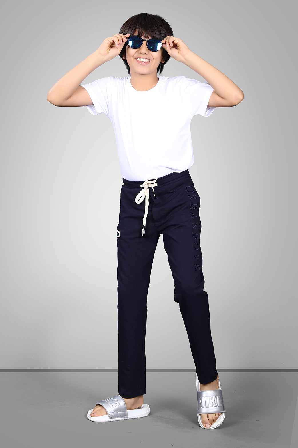 NAVY BLUE FOUR WAY LYCRA TRACKPANT