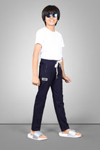 NAVY BLUE FOUR WAY LYCRA TRACKPANT
