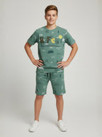 LIGHT GREEN CO ORD SET SHORTS