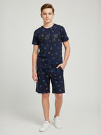 NAVY BLUE CO ORD SET SHORTS