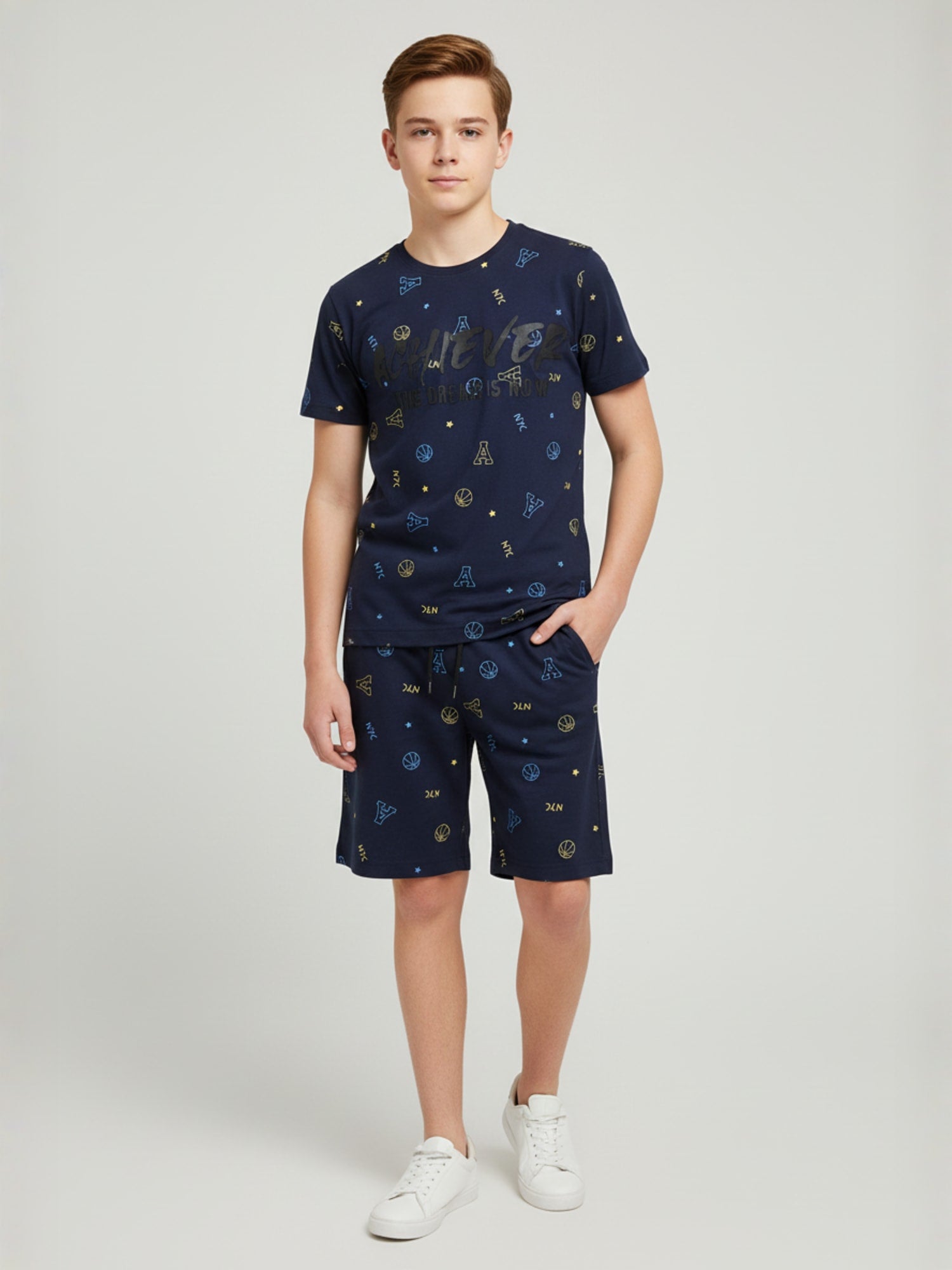 NAVY BLUE CO ORD SET SHORTS