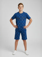 DENIM CO ORD SET SHORTS