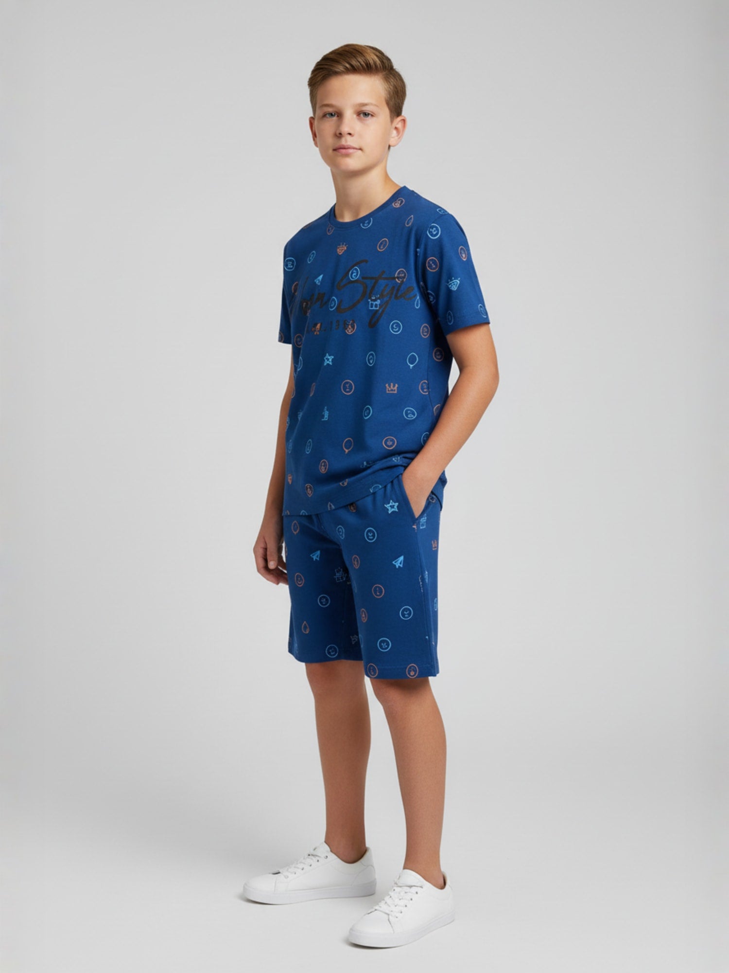 DENIM CO ORD SET SHORTS