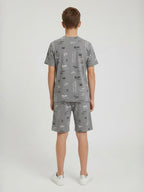 LIGHT GREY CO ORD SET SHORTS