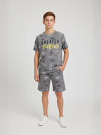 LIGHT GREY CO ORD SET SHORTS