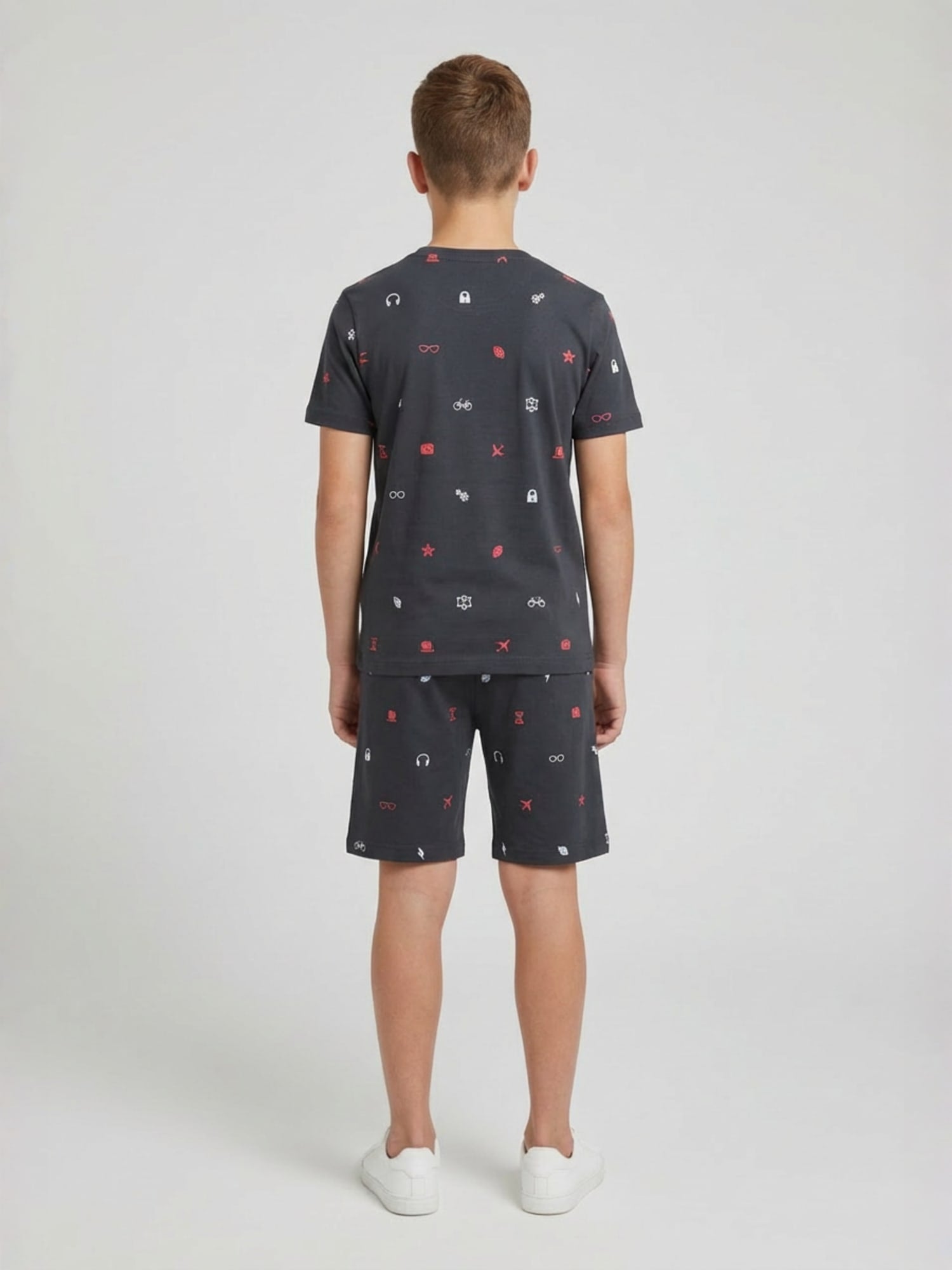 DARK GREY CO ORD SET SHORTS