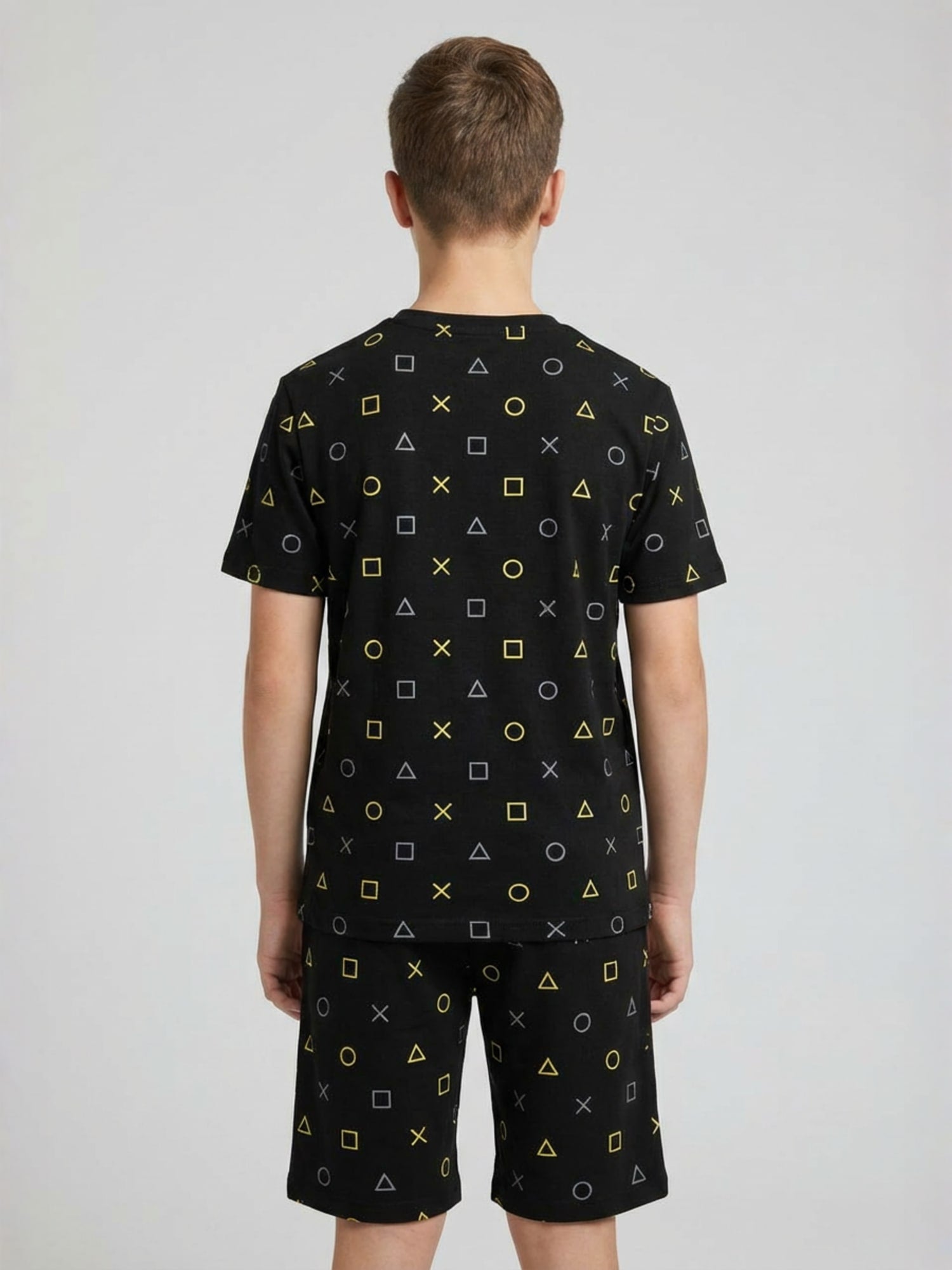 BLACK CO ORD SET SHORTS