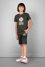 DARK GREY CO ORD SET SHORTS