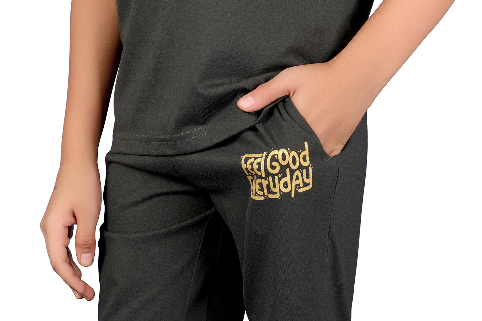 DARK GREY CO ORD SET SHORTS