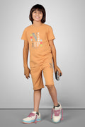 LIGHT ORANGE CO ORD SET SHORTS