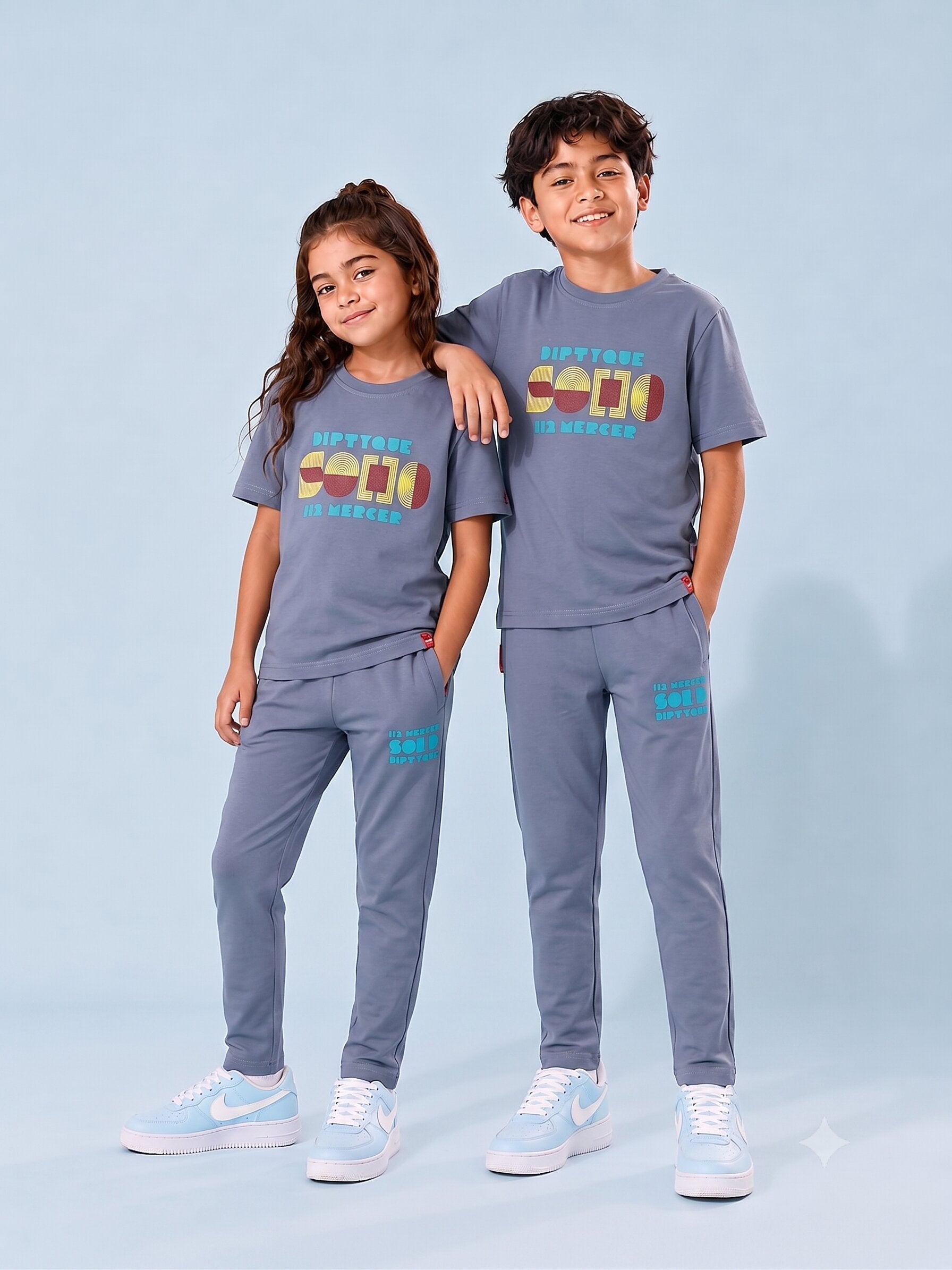 GREY BIOGOLD FABRIC - LIGHTWEIGHT - STYLISH FULL PANT SET