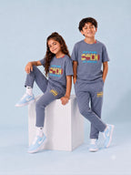 GREY BIOGOLD FABRIC - LIGHTWEIGHT - STYLISH FULL PANT SET