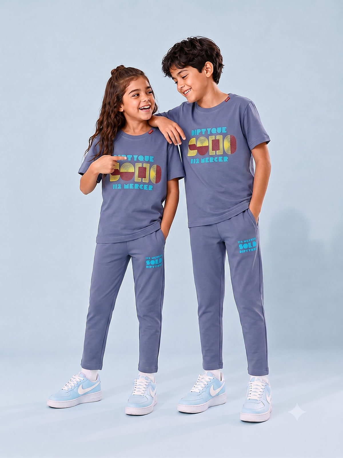 GREY BIOGOLD FABRIC - LIGHTWEIGHT - STYLISH FULL PANT SET