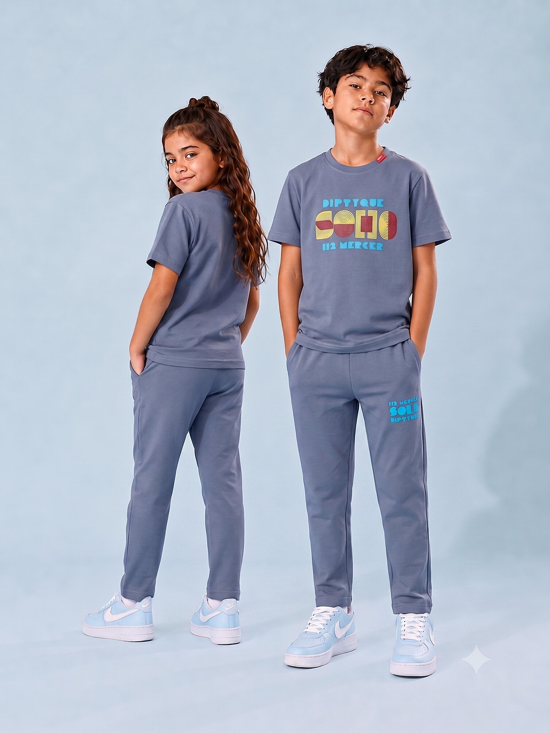 GREY BIOGOLD FABRIC - LIGHTWEIGHT - STYLISH FULL PANT SET