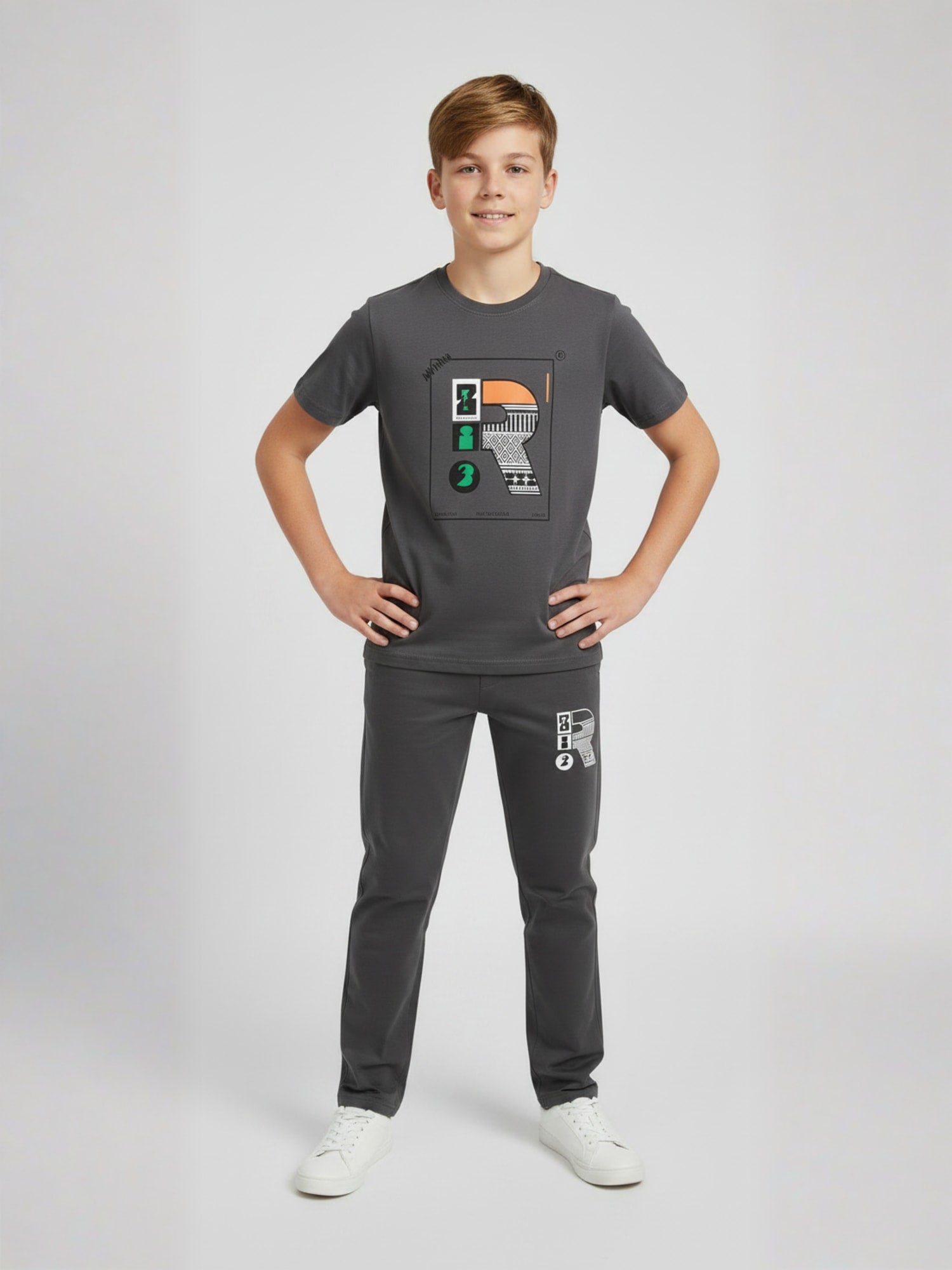 DARK GREY CO ORD SET FULL PANT
