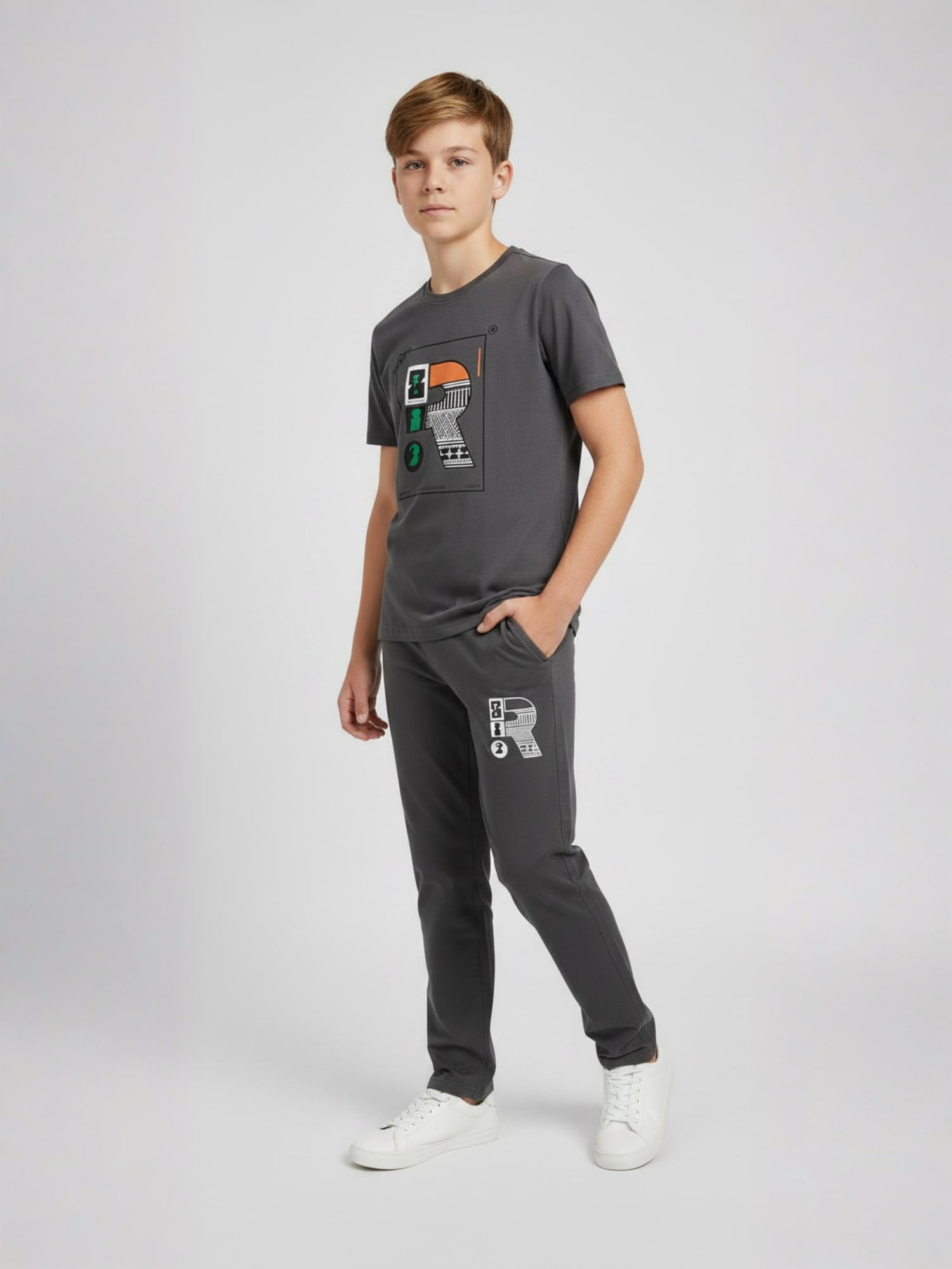DARK GREY CO ORD SET FULL PANT