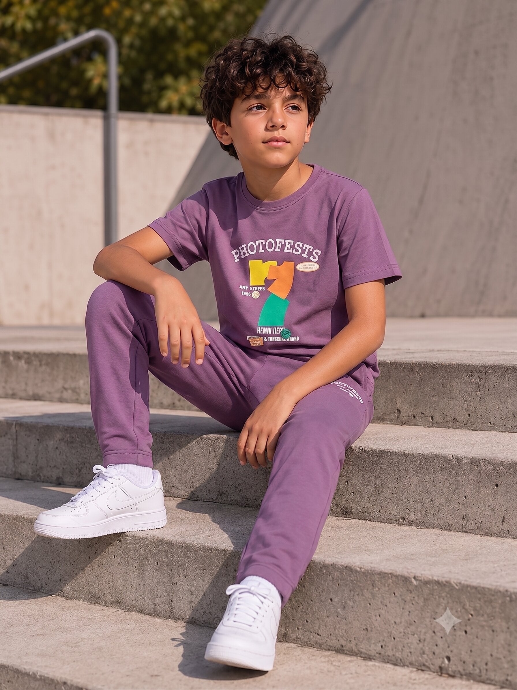 MAUVE BIOGOLD FABRIC - LIGHTWEIGHT - STYLISH FULL PANT SET