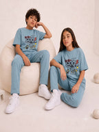 TEAL BIOGOLD FABRIC - LIGHTWEIGHT - STYLISH FULL PANT SET