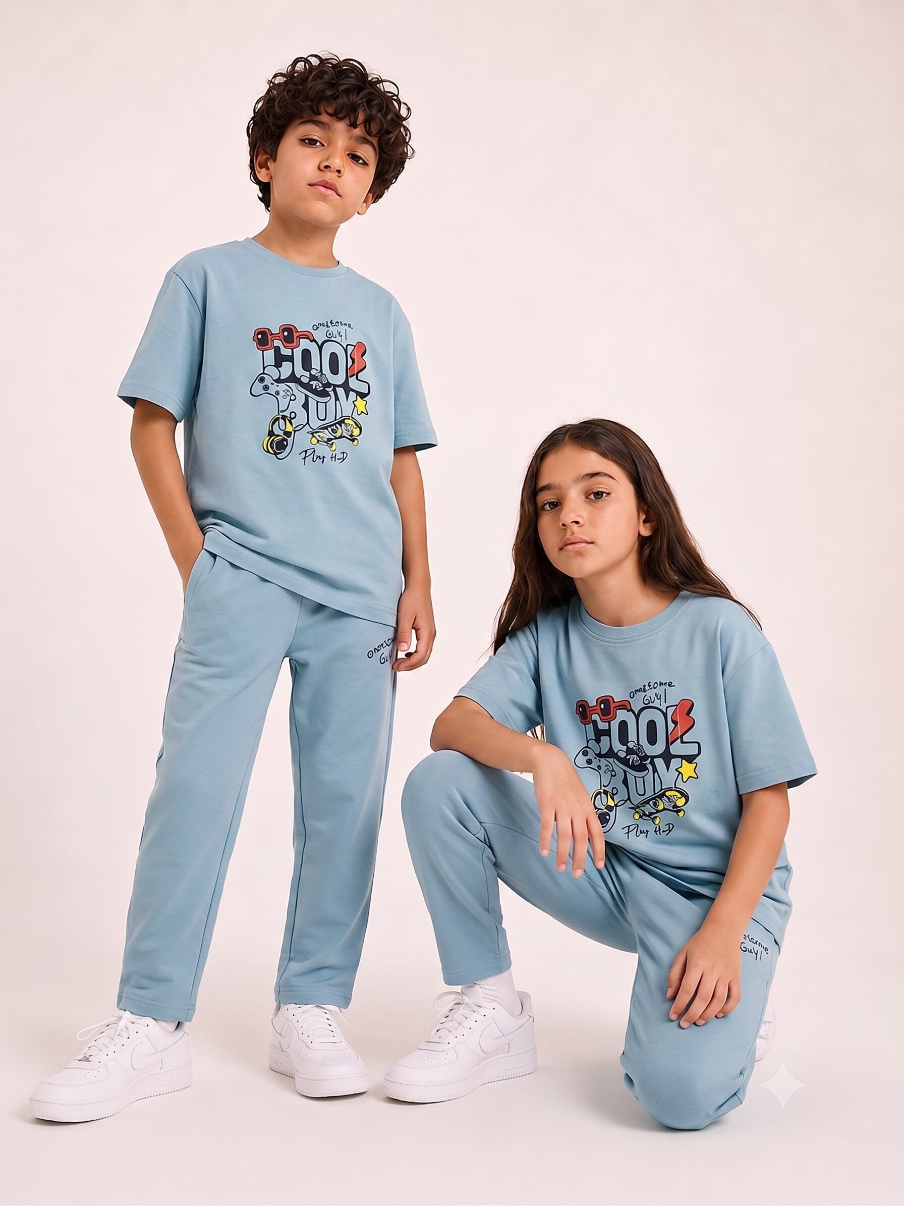 TEAL BIOGOLD FABRIC - LIGHTWEIGHT - STYLISH FULL PANT SET