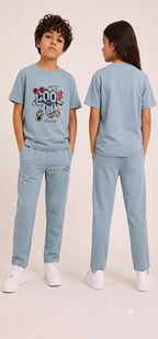 TEAL BIOGOLD FABRIC - LIGHTWEIGHT - STYLISH FULL PANT SET