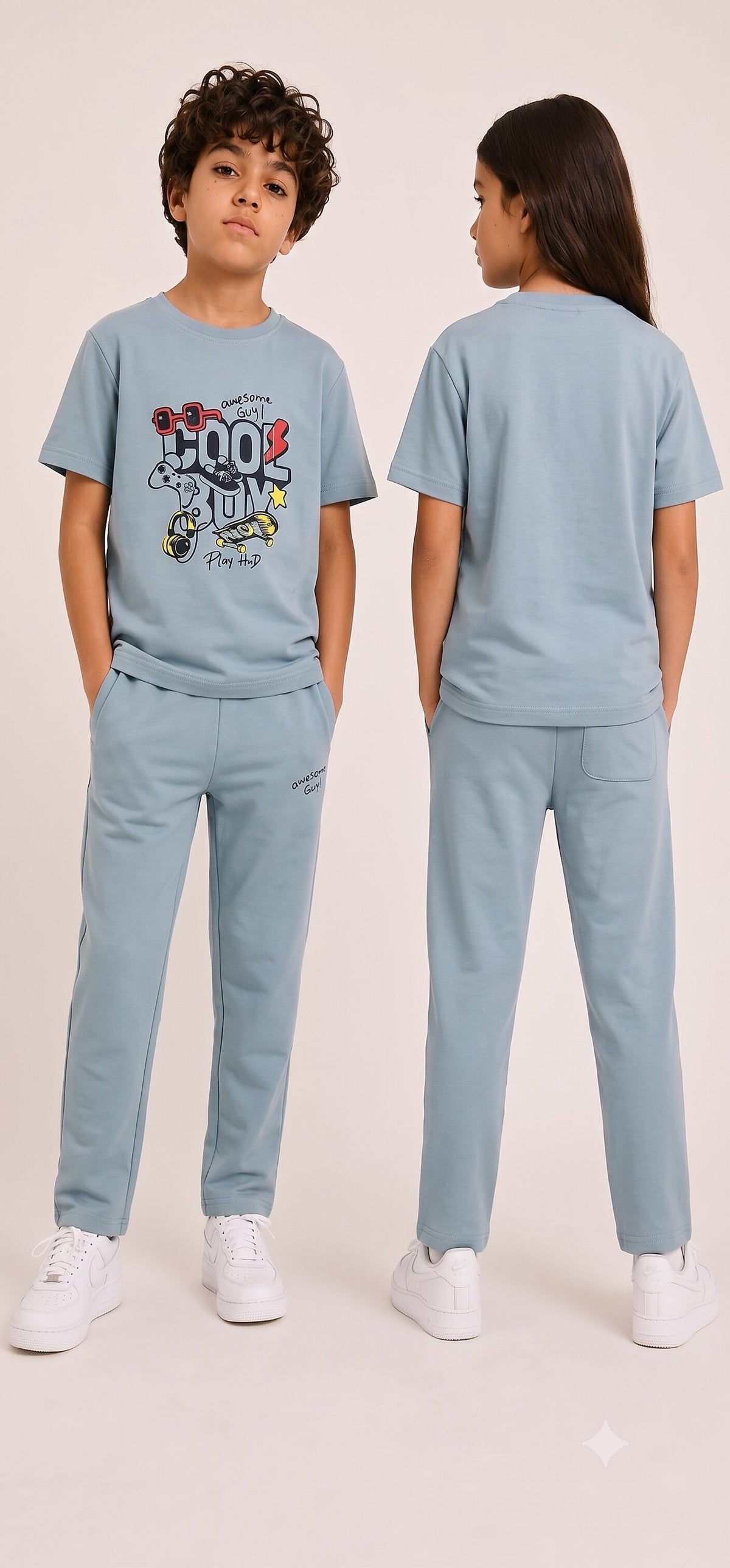 TEAL BIOGOLD FABRIC - LIGHTWEIGHT - STYLISH FULL PANT SET