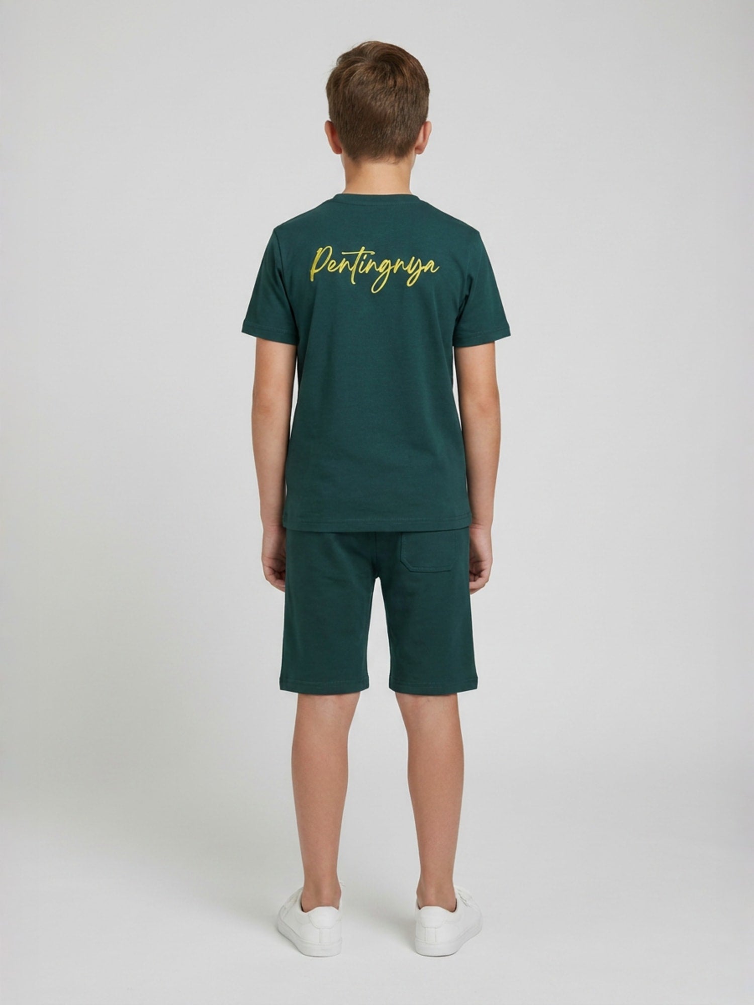 GREEN POP STYLE  SHORTS CO-ORDS SET