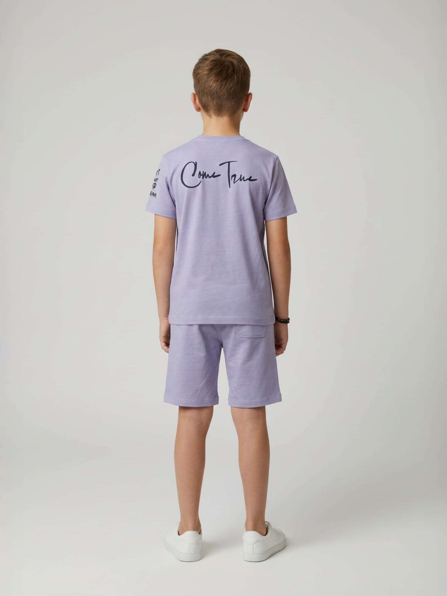 PURPLE YOUTH TREND SHORTS CO-ORD SET