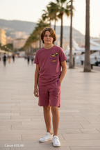 STEEL BLUE YOUTH TREND SHORTS CO-ORD SET
