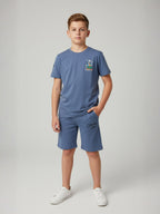STONE GREEN YOUTH TREND SHORTS CO-ORD SET