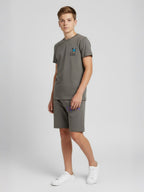 GREY YOUTH TREND SHORTS CO-ORD SET
