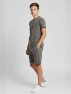 GREY YOUTH TREND SHORTS CO-ORD SET