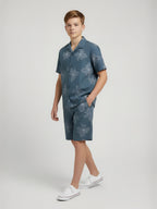 ASSORTED PRINTS COTTON SHORTS & CUBIC COLLAR CO-ORD SET