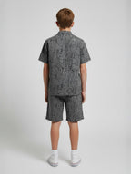 ASSORTED PRINTS COTTON SHORTS & CUBIC COLLAR CO-ORD SET