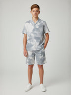 ASSORTED PRINTS COTTON SHORTS & CUBIC COLLAR CO-ORD SET