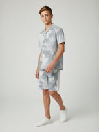 ASSORTED PRINTS COTTON SHORTS & CUBIC COLLAR CO-ORD SET