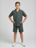 ASSORTED PRINTS COTTON SHORTS & CUBIC COLLAR CO-ORD SET